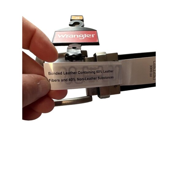 Wrangler Men's Reversible Silver Tone Buckle Belt Size 36 - Picture 7 of 8